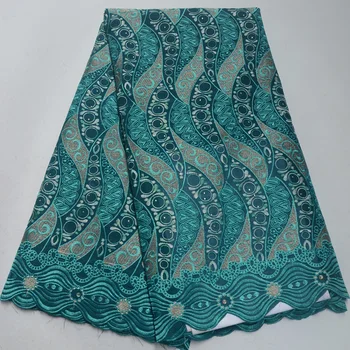 (5yards/pc), kvalitné Švajčiarske voile čipky textílie elegantné vyšívané Afriky bavlna čipky textílie na spoločenské šaty CLP356