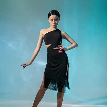 Latinskej Tanca Strapec Sukne Dospelé Samice Odbornej Praxe Oblečenie latinskej Súťaže Šaty Rumba, Tango Fringe Oblečenie VO1373