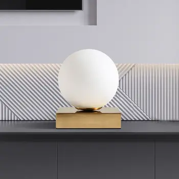 Nordic moderný minimalistický stolové lampy pre obývacia izba biele sklo loptu tabuľka svetlo železa statív mliečna kolo loptu stolná lampa na Čítanie