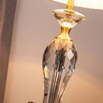 Stolná Lampa, Spálne, Obývacej Miestnosti Študovňa Dinigroom Stolná Lampa Domáce Vnútorné Crystal Tkaniny Tkaniny Luxusné Svadobné Nočné Osvetlenie